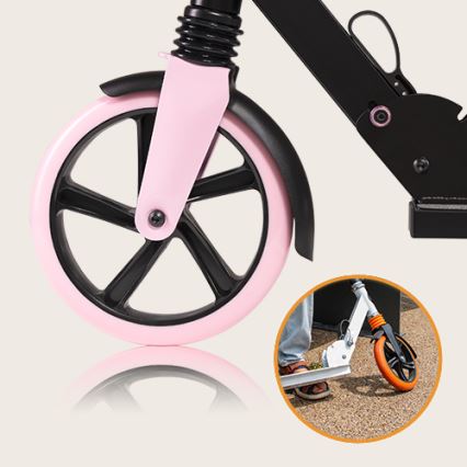 Lionelo - Monopattino per bambini LUCA nero/rosa