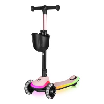 Lionelo - Monopattino per bambini MEY 3xAAA Pink Rose