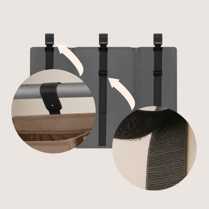 Lionelo - Organizer 3 in 1 per lettino SIDEPOCKET Grigio