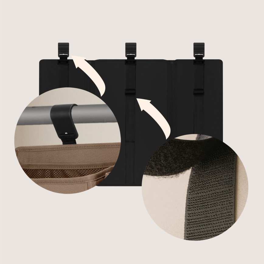 Lionelo - Organizzatore per lettino 3 in 1 SIDEPOCKET Nero