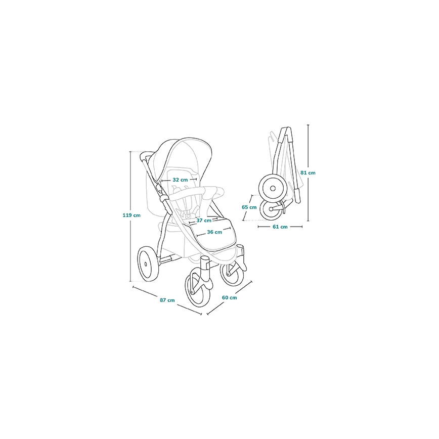 Lionelo - Passeggino ANNET TOUR grigio