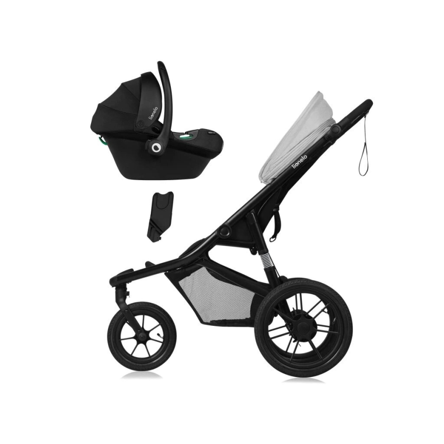 Lionelo - Passeggino AZURA nero/grigio