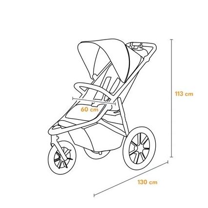 Lionelo - Passeggino AZURA nero/grigio