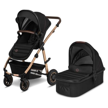 Lionelo - Passeggino combinato 2 in 1 AMBER Black Onyx