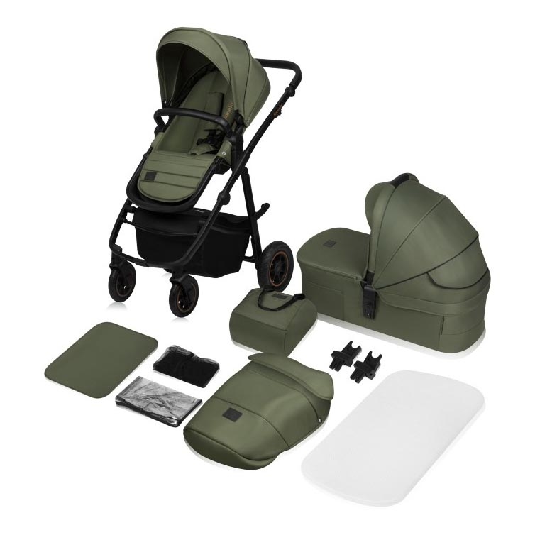 Lionelo - Passeggino combinato 2 in 1 AMBER PLUS Verde Foresta