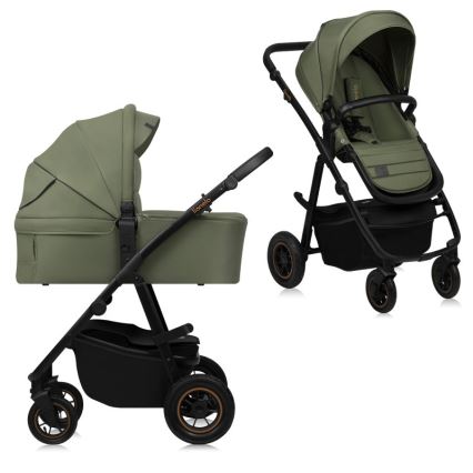 Lionelo - Passeggino combinato 2 in 1 AMBER PLUS Verde Foresta