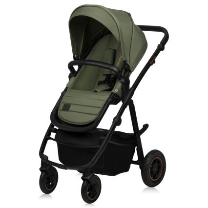 Lionelo - Passeggino combinato 2 in 1 AMBER PLUS Verde Foresta