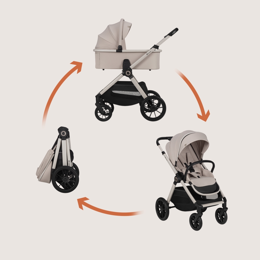 Lionelo - Passeggino combinato 2 in 1 LAYLA Sabbia