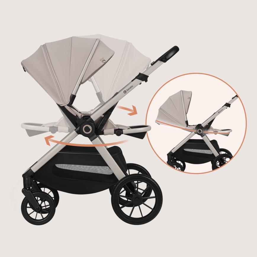 Lionelo - Passeggino combinato 2 in 1 LAYLA Sabbia