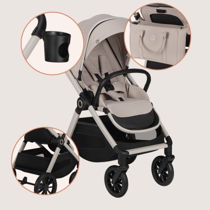 Lionelo - Passeggino combinato 2 in 1 LAYLA Sabbia
