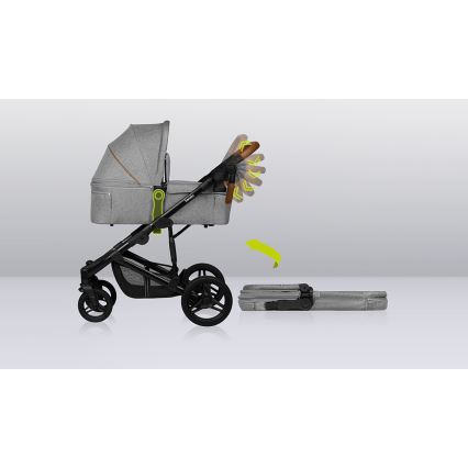 Lionelo - Passeggino combinato 2 in 1 MARI TOUR Grey Stone