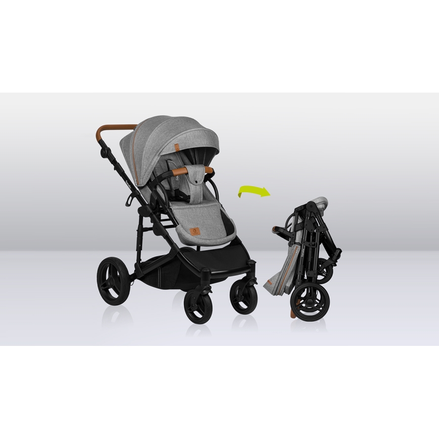 Lionelo - Passeggino combinato 2 in 1 MARI TOUR Grigio Pietra