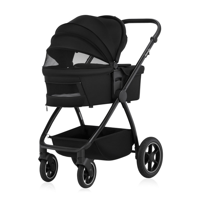 Lionelo - Passeggino combinato 2 in 1 MERIL Black Onyx