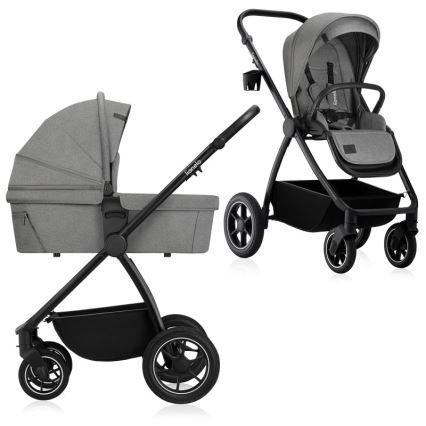 Lionelo - Passeggino combinato 2 in 1 MERIL Grey Stone