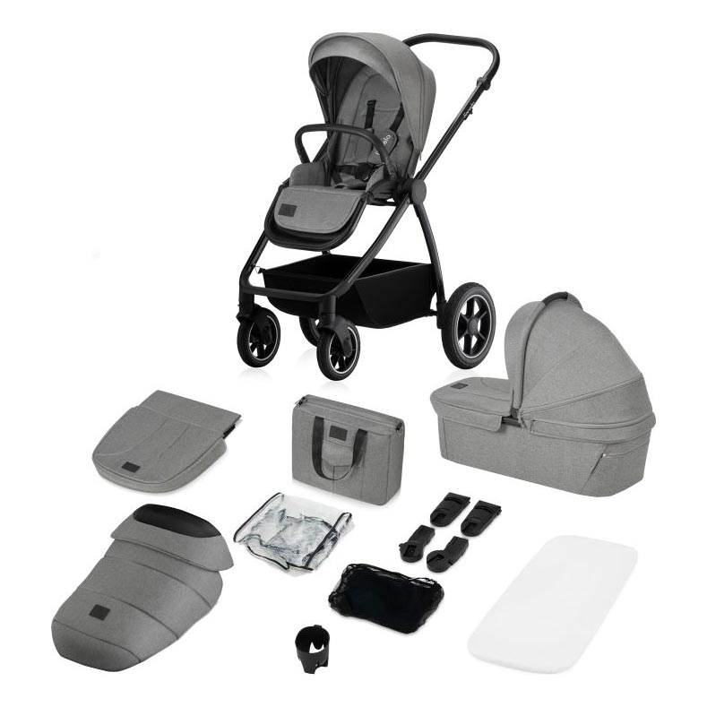 Lionelo - Passeggino combinato 2 in 1 MERIL Grigio Pietra