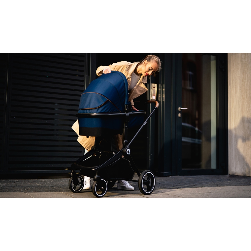 Lionelo - Passeggino combinato 2 in 1 MIKA Blue Navy