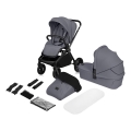 Lionelo - Passeggino combinato 2 in 1 MIKA PLUS Grey Stone