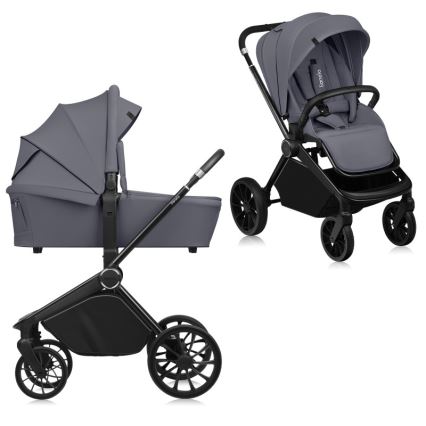 Lionelo - Passeggino combinato 2 in 1 MIKA PLUS Grigio Pietra