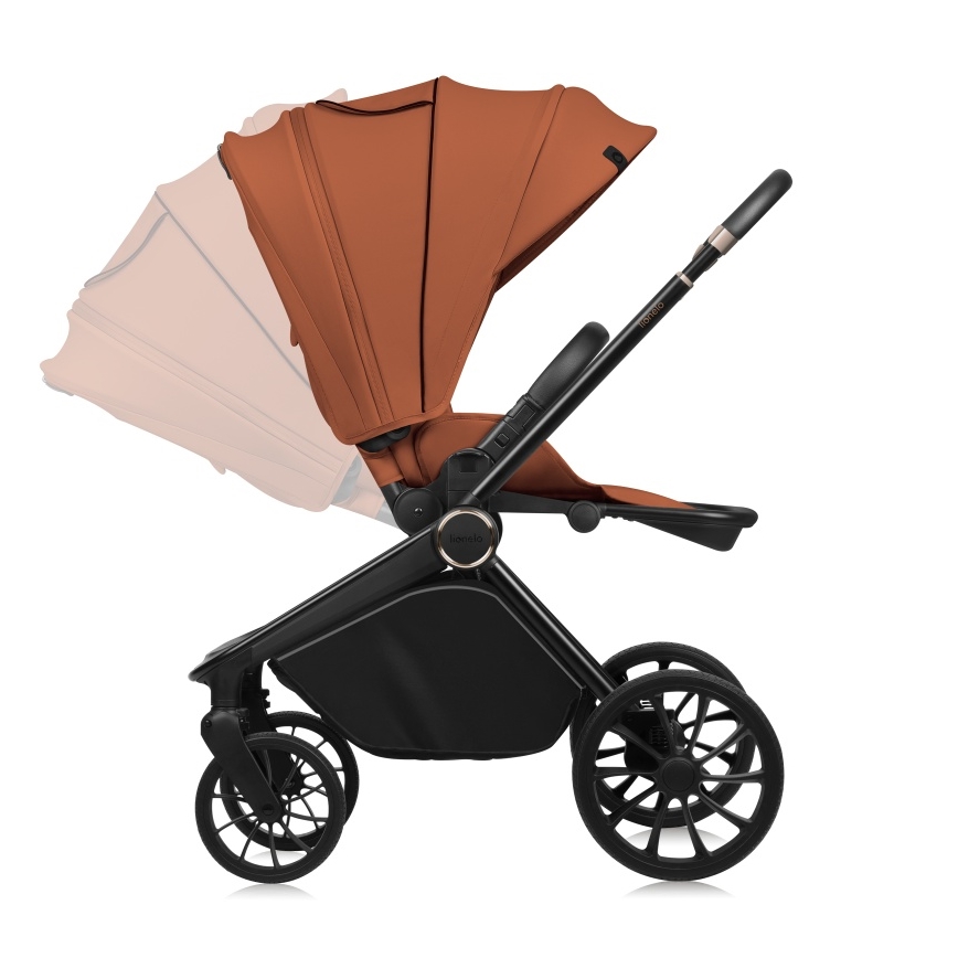 Lionelo - Passeggino combinato 2 in 1 MIKA PLUS Marrone ruggine