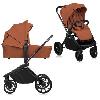 Lionelo - Passeggino combinato 2 in 1 MIKA PLUS Marrone ruggine