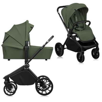 Lionelo - Passeggino combinato 2 in 1 MIKA PLUS Verde Oliva