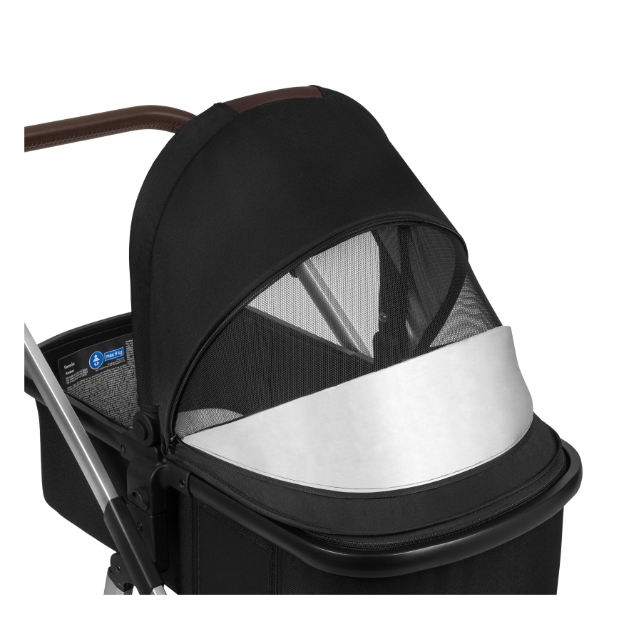 Lionelo - Passeggino combinato 3 in 1 AMBER Black Silver