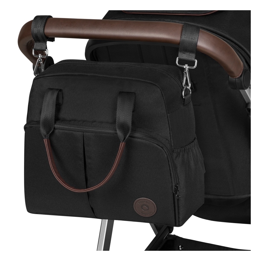 Lionelo - Passeggino combinato 3 in 1 AMBER Nero/Argento