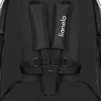 Lionelo - Passeggino combinato 3 in 1 AMBER Nero/Argento
