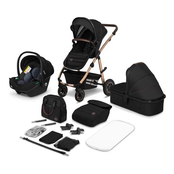 Lionelo - Passeggino combinato 3 in 1 AMBER Nero Onice