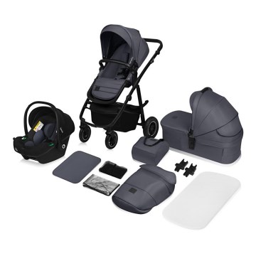 Lionelo - Passeggino combinato 3 in 1 AMBER PLUS grigio grafite