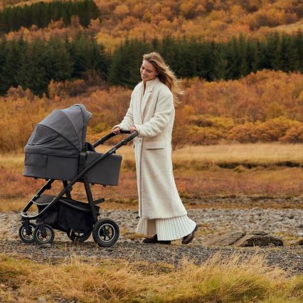 Lionelo - Passeggino combinato 3 in 1 AMBER PLUS grigio grafite