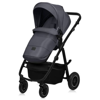 Lionelo - Passeggino combinato 3 in 1 AMBER PLUS grigio grafite
