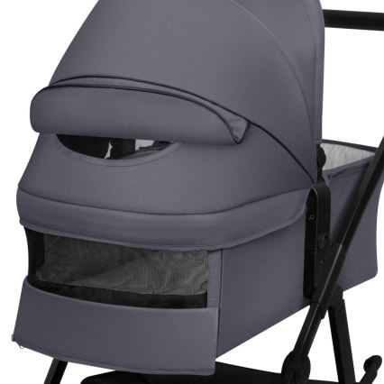 Lionelo - Passeggino combinato 3 in 1 AMBER PLUS grigio grafite