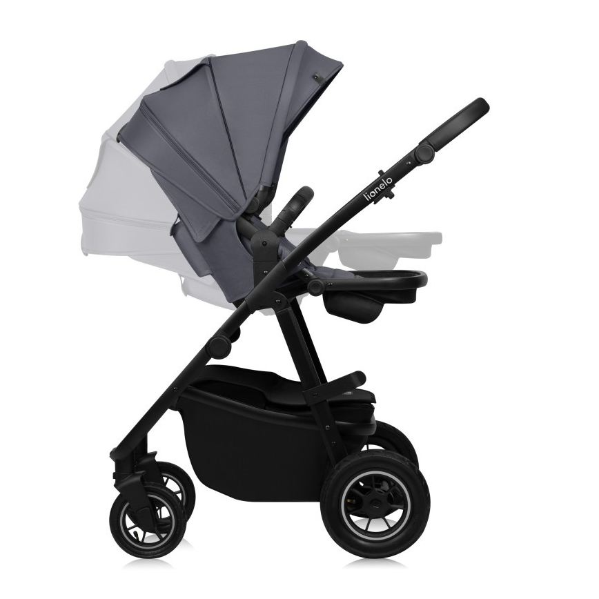 Lionelo - Passeggino combinato 3 in 1 AMBER PLUS grigio grafite