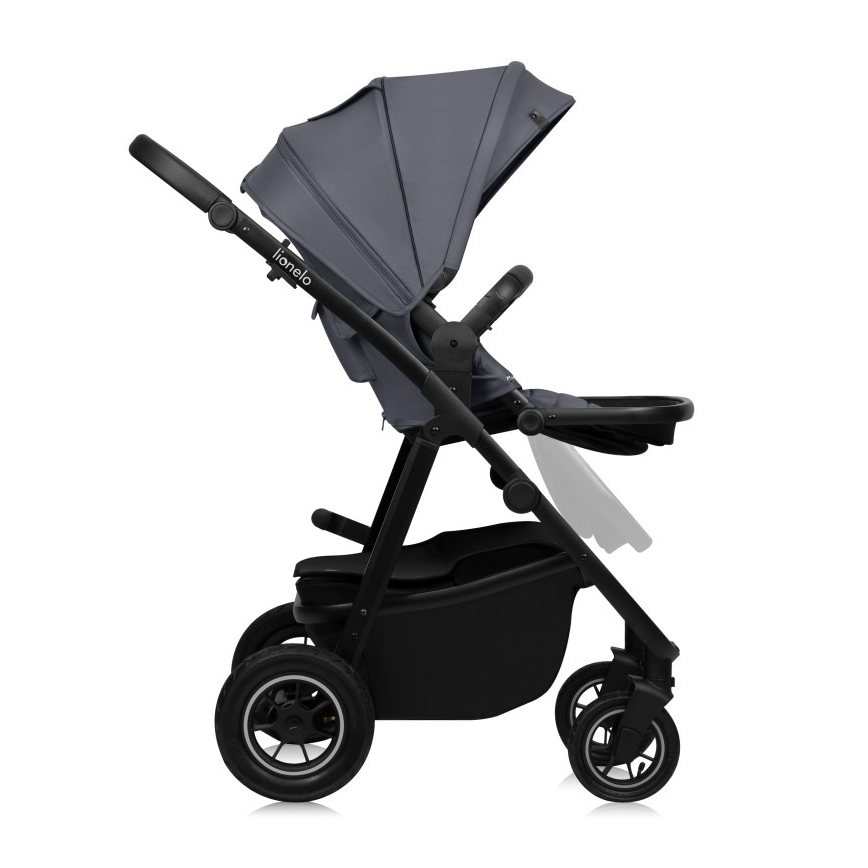 Lionelo - Passeggino combinato 3 in 1 AMBER PLUS grigio grafite