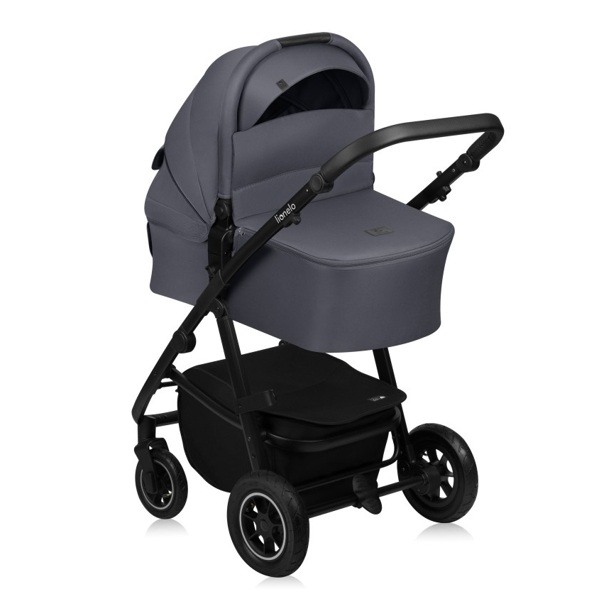 Lionelo - Passeggino combinato 3 in 1 AMBER PLUS grigio grafite