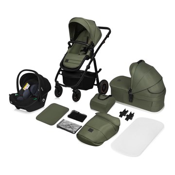 Lionelo - Passeggino combinato 3 in 1 AMBER PLUS Verde Foresta