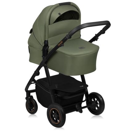 Lionelo - Passeggino combinato 3 in 1 AMBER PLUS Verde Foresta