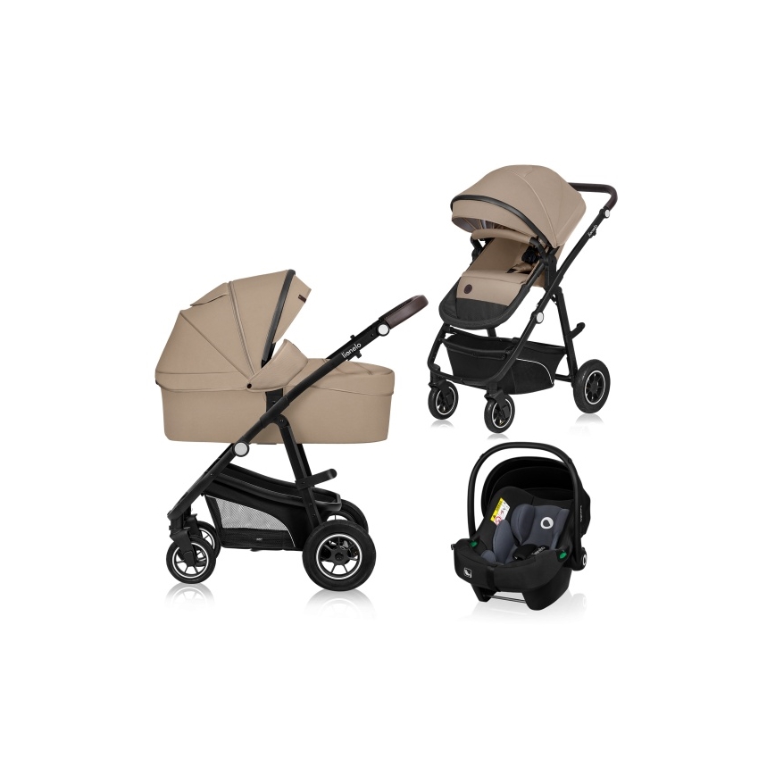 Lionelo - Passeggino combinato 3 in 1 BIANKA Beige Sabbia