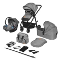 Lionelo - Passeggino combinato 3 in 1 BIANKA Grey Stone
