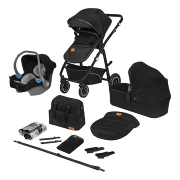 Lionelo - Passeggino combinato 3 in 1 BIANKA Onice Nera