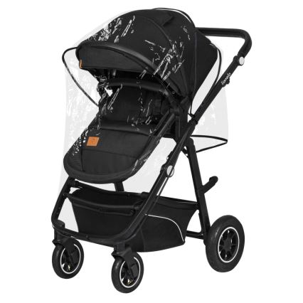 Lionelo - Passeggino combinato 3 in 1 BIANKA Onice Nera
