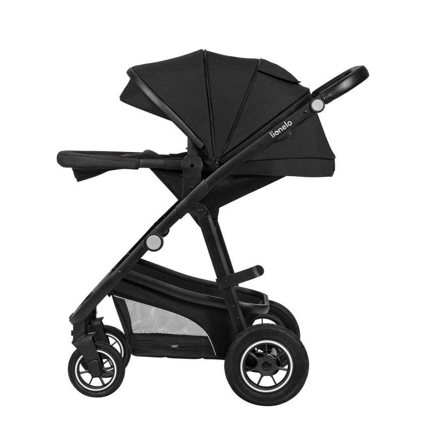 Lionelo - Passeggino combinato 3 in 1 BIANKA Onice Nera