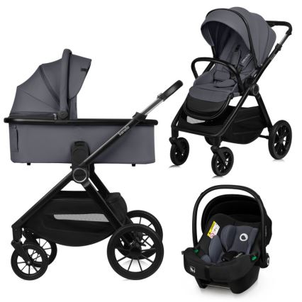 Lionelo - Passeggino combinato 3 in 1 LAYLA Grigio Pietra
