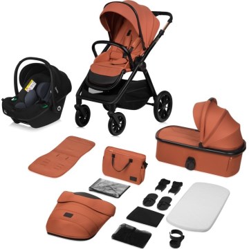 Lionelo - Passeggino combinato 3-in-1 LAYLA Marrone Ruggine