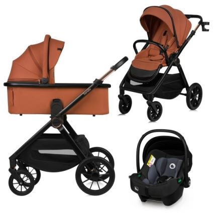 Lionelo - Passeggino combinato 3-in-1 LAYLA Marrone Ruggine