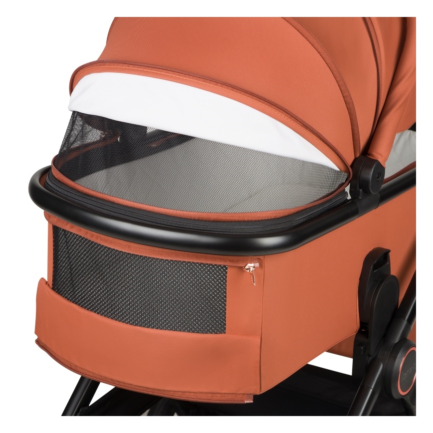 Lionelo - Passeggino combinato 3-in-1 LAYLA Marrone Ruggine