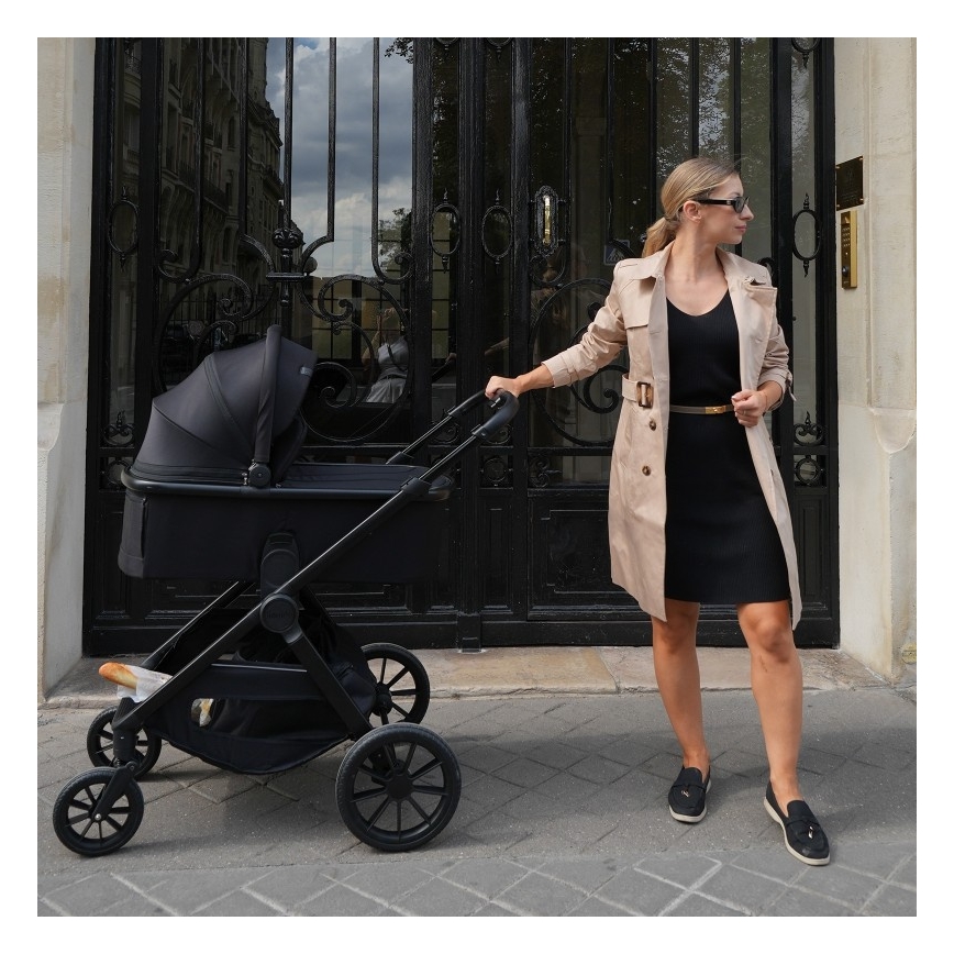 Lionelo - Passeggino combinato 3 in 1 LAYLA Nero Onice