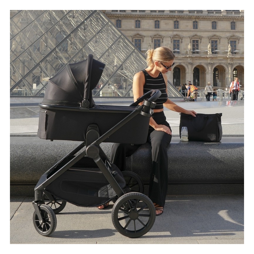 Lionelo - Passeggino combinato 3 in 1 LAYLA Nero Onice
