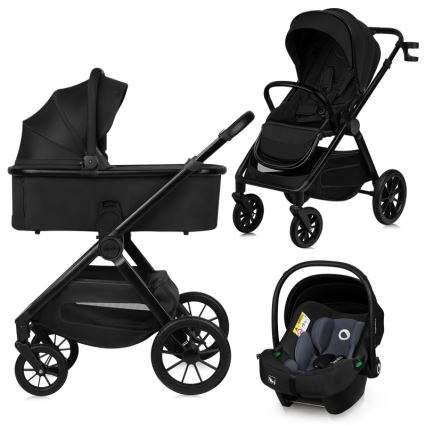 Lionelo - Passeggino combinato 3 in 1 LAYLA Nero Onice